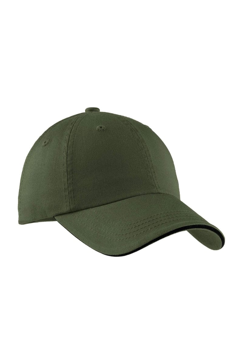Port Authority Headwear Port Authority® Sandwich Bill Cap with Striped Closure.  C830