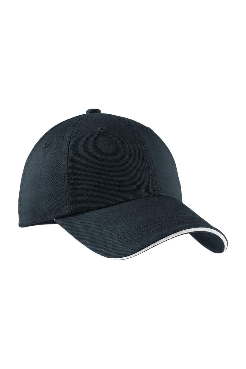 Port Authority Headwear Port Authority® Sandwich Bill Cap with Striped Closure.  C830