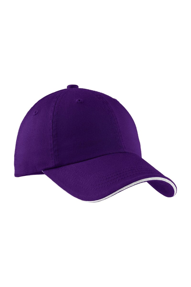 Port Authority Headwear Port Authority® Sandwich Bill Cap with Striped Closure.  C830