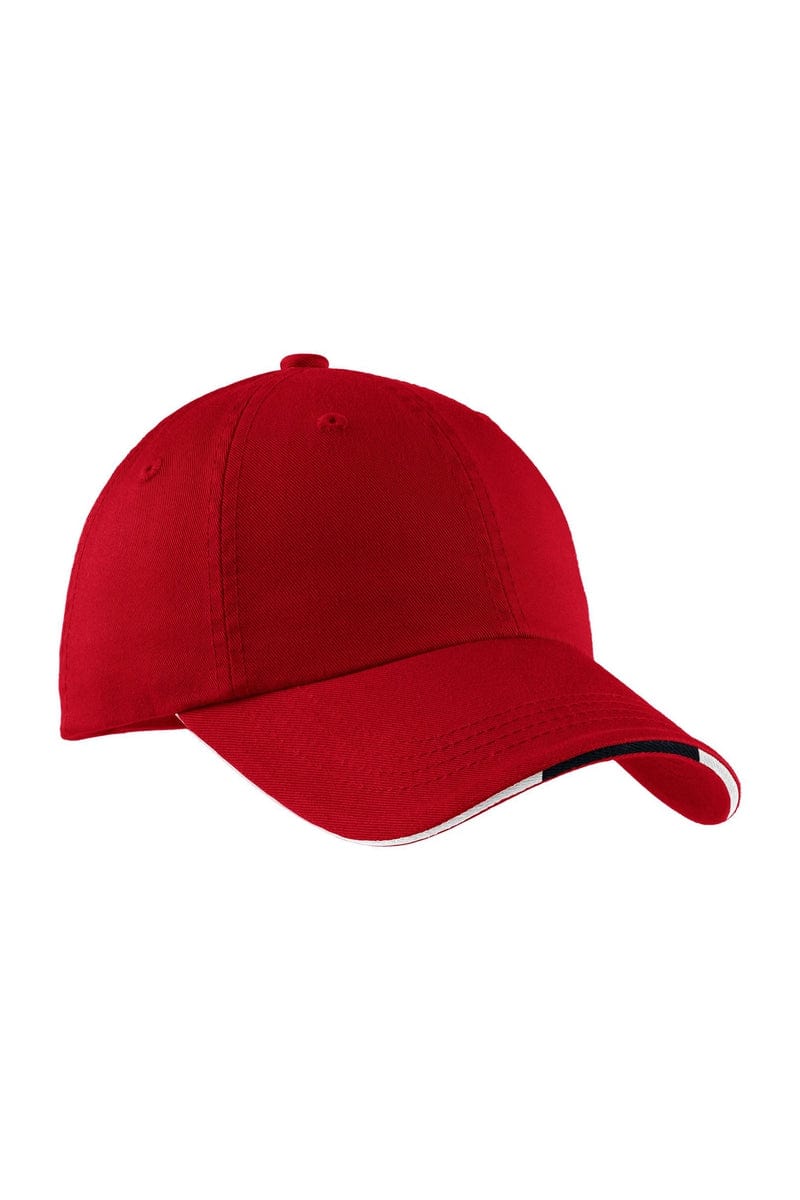 Port Authority Headwear Port Authority® Sandwich Bill Cap with Striped Closure.  C830