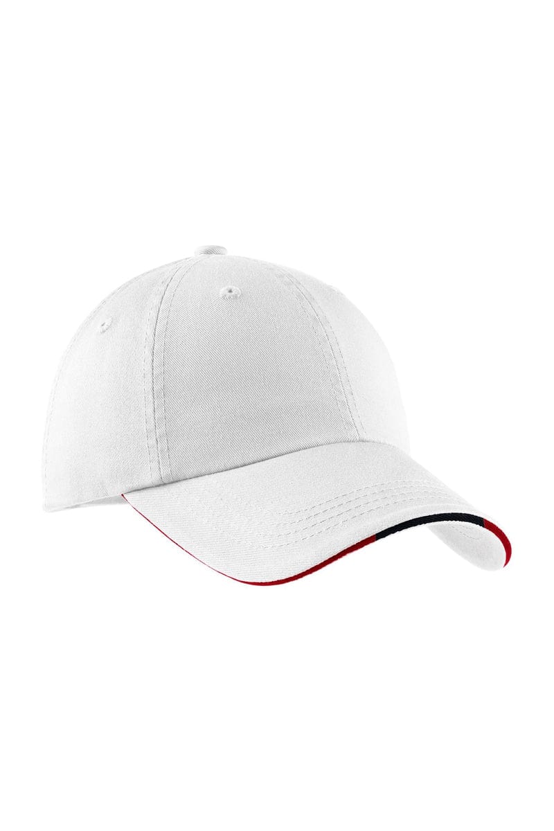 Port Authority Headwear Port Authority® Sandwich Bill Cap with Striped Closure.  C830