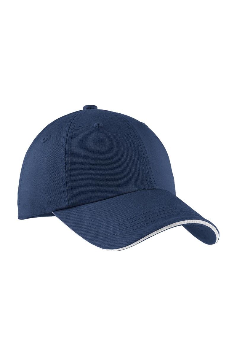 Port Authority Headwear Port Authority® Sandwich Bill Cap with Striped Closure.  C830