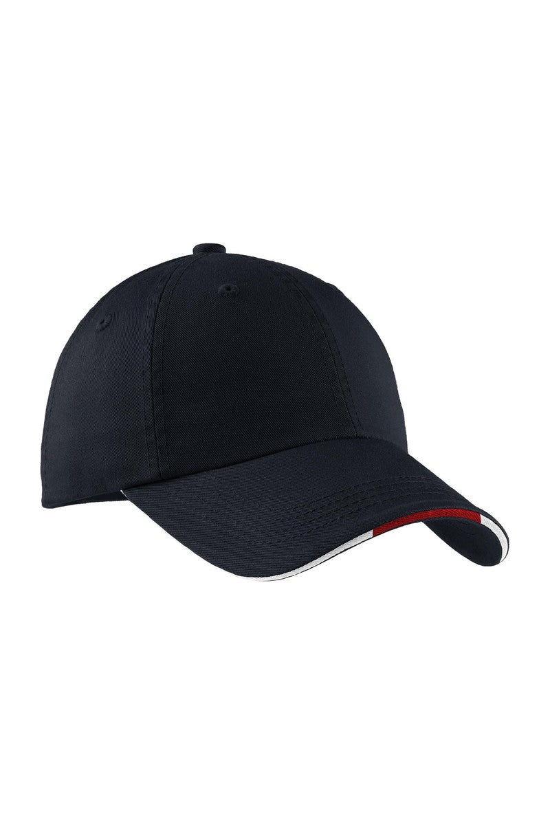 Port Authority Headwear Port Authority® Sandwich Bill Cap with Striped Closure.  C830