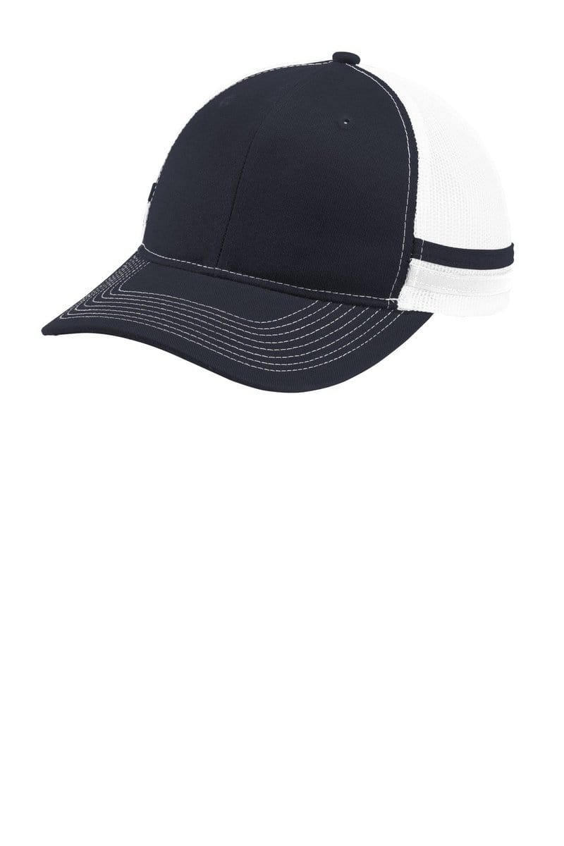 Port Authority Headwear Port Authority ® Two-Stripe Snapback Trucker Cap. C113