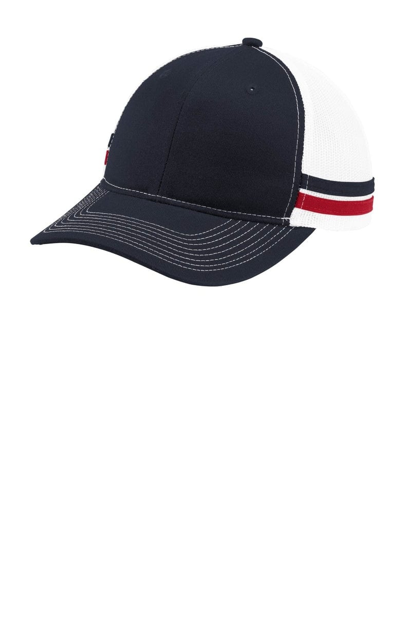Port Authority Headwear Port Authority ® Two-Stripe Snapback Trucker Cap. C113