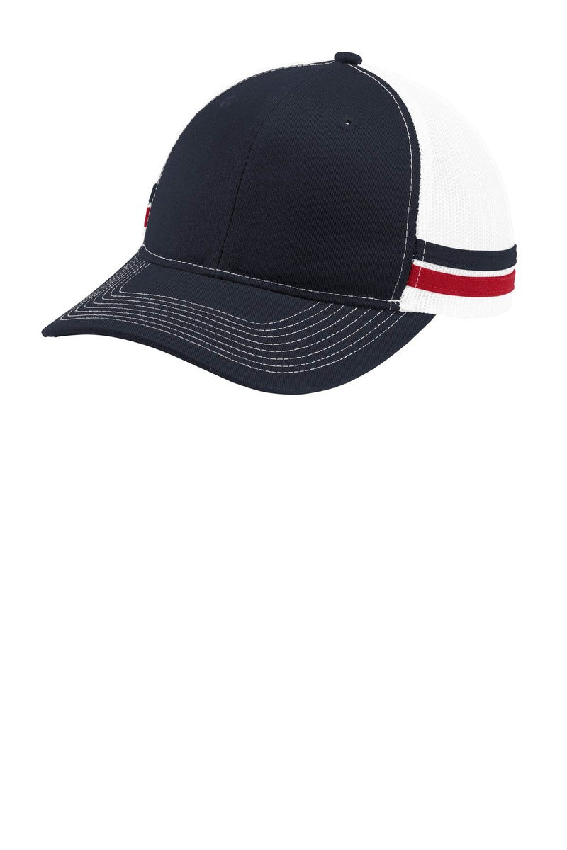 Port Authority Headwear Port Authority ® Two-Stripe Snapback Trucker Cap. C113