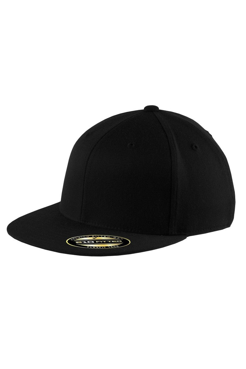Port Authority Headwear S/M / Black Port Authority® Flexfit® Flat Bill Cap. C808