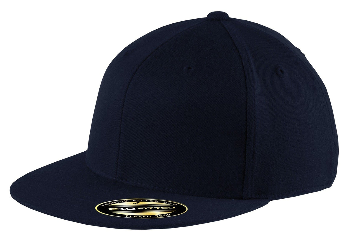 Port Authority Headwear S/M / Navy Port Authority Flexfit Flat Bill Cap. C808