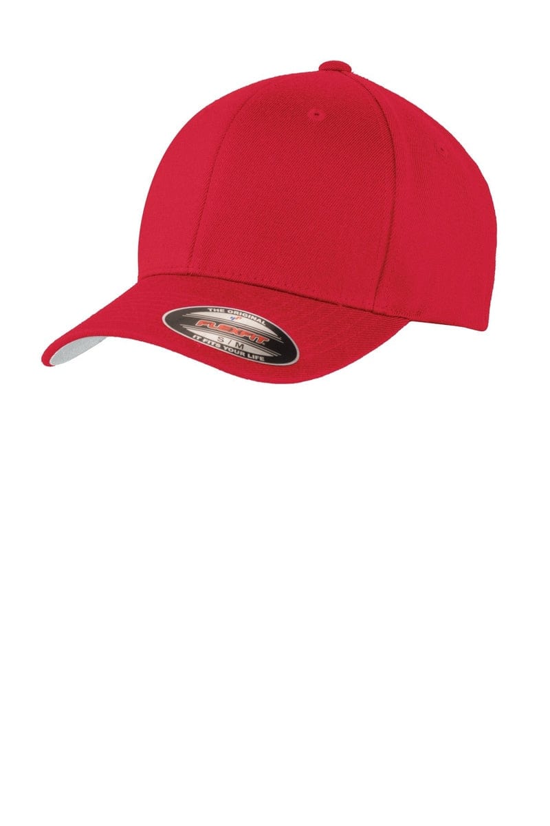 Port Authority Headwear S/M / Red Port Authority® Flexfit® Wool Blend Cap. C928
