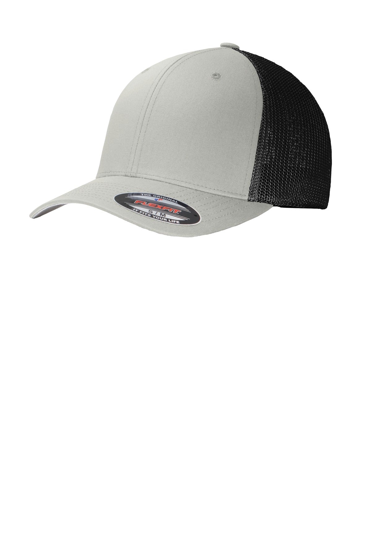 Port Authority Headwear S/M / Silver/ Black Port Authority Flexfit Mesh Back Cap. C812