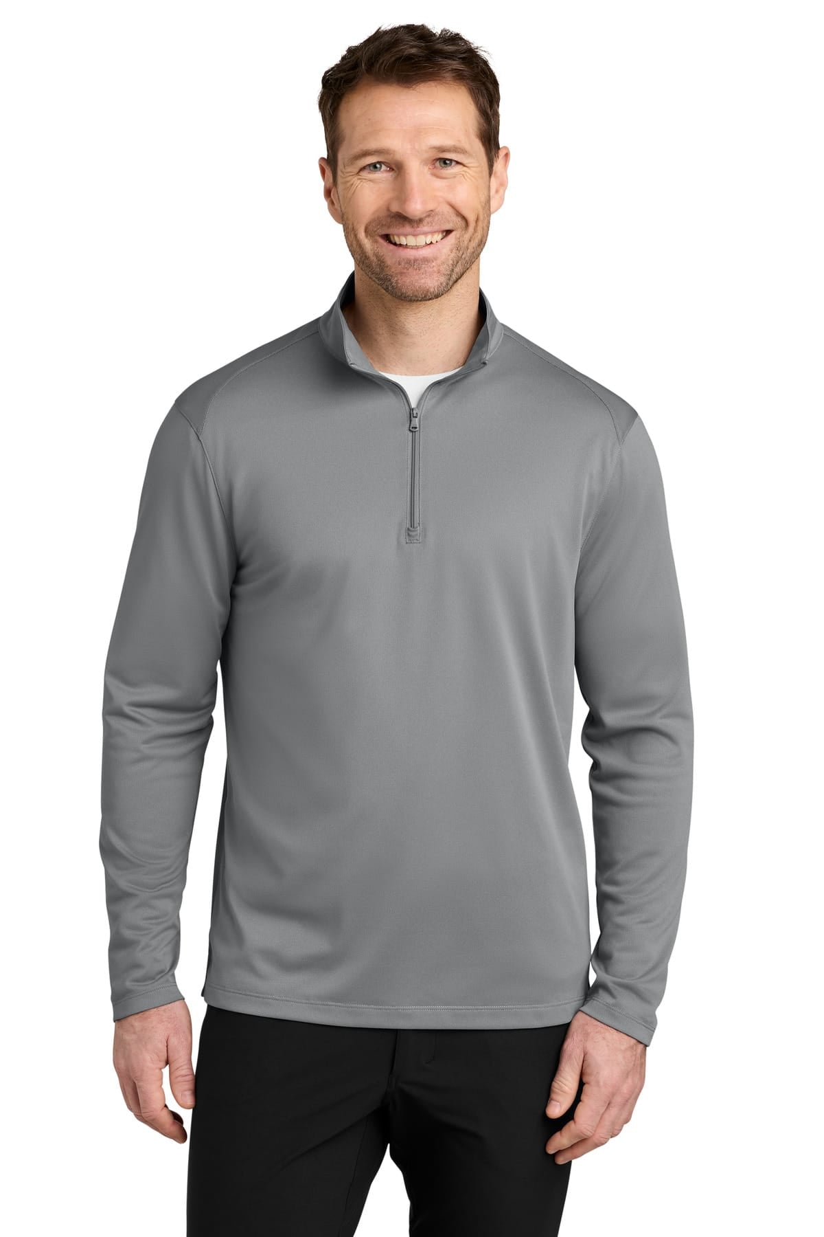 Port Authority K241 XS / Gusty Grey Port Authority K241 Wearever Performance Pique 1/4-Zip