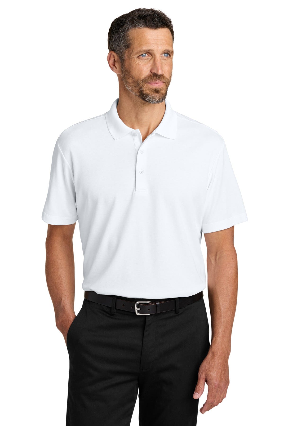 Port Authority Plaited Pique Polo K620 in White