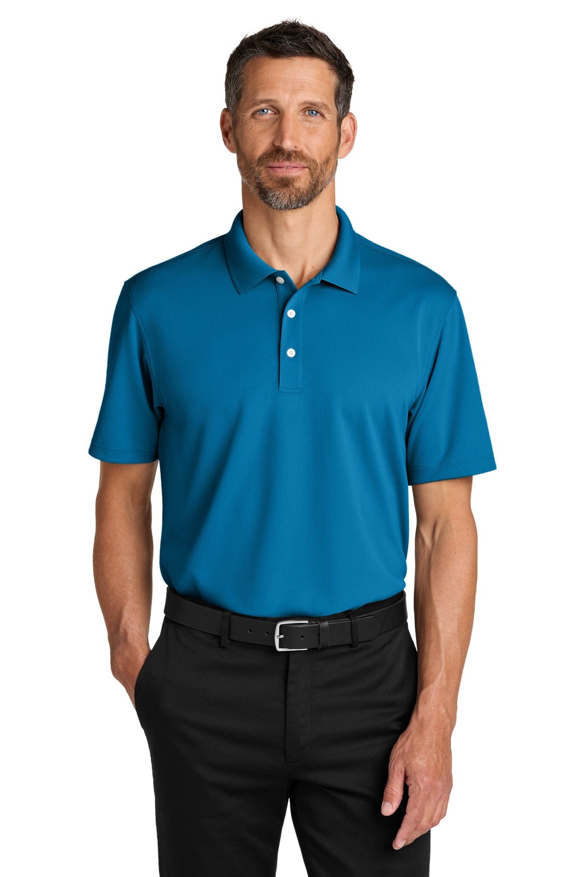 Port Authority Dry Zone Stain-Release Grid Polo K845 in Imperial Blue