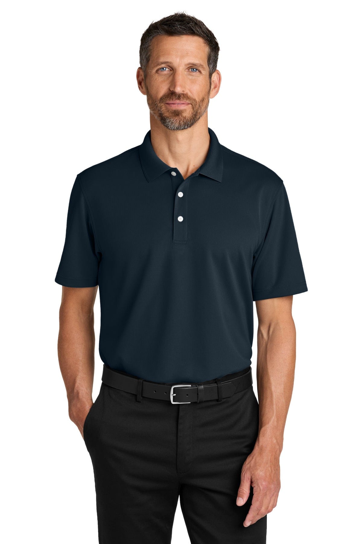 Port Authority Dry Zone Stain-Release Grid Polo K845 in Night Navy