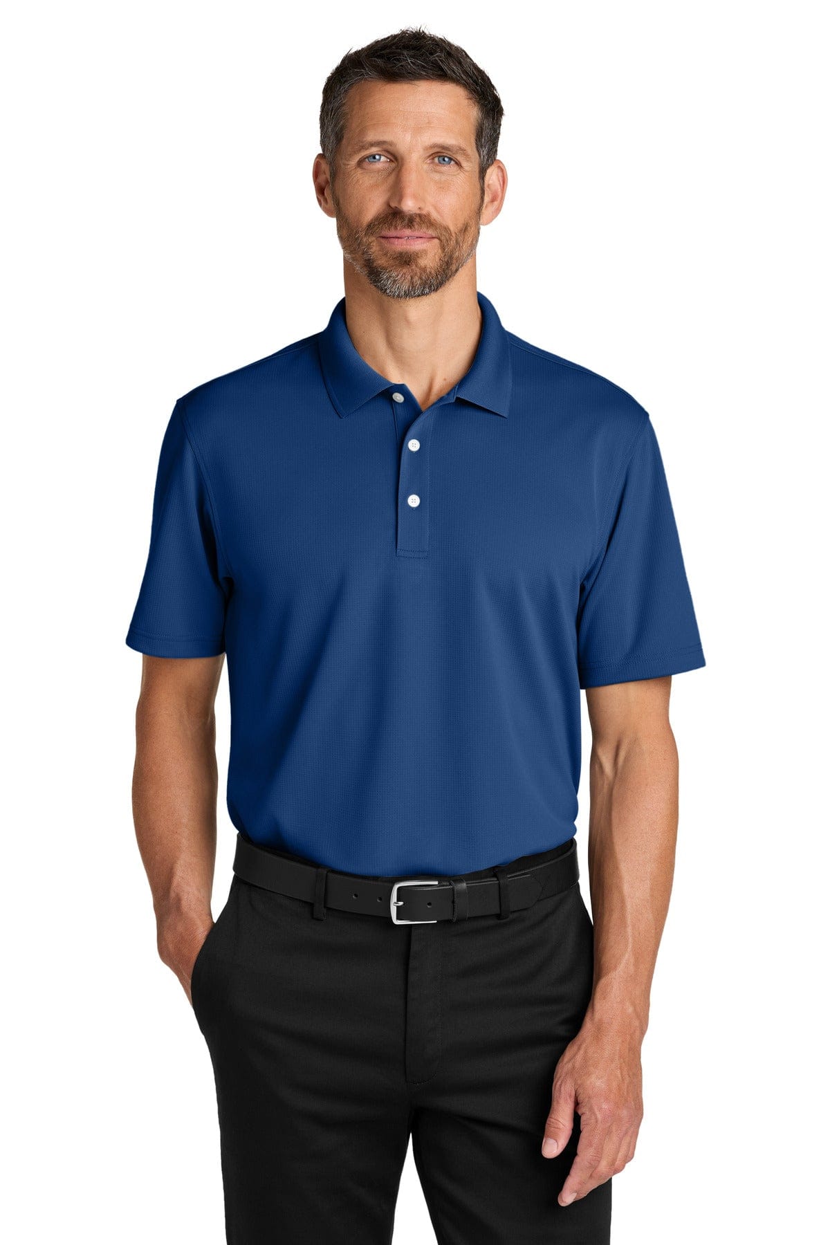 Port Authority Dry Zone Stain-Release Grid Polo K845 in Royal
