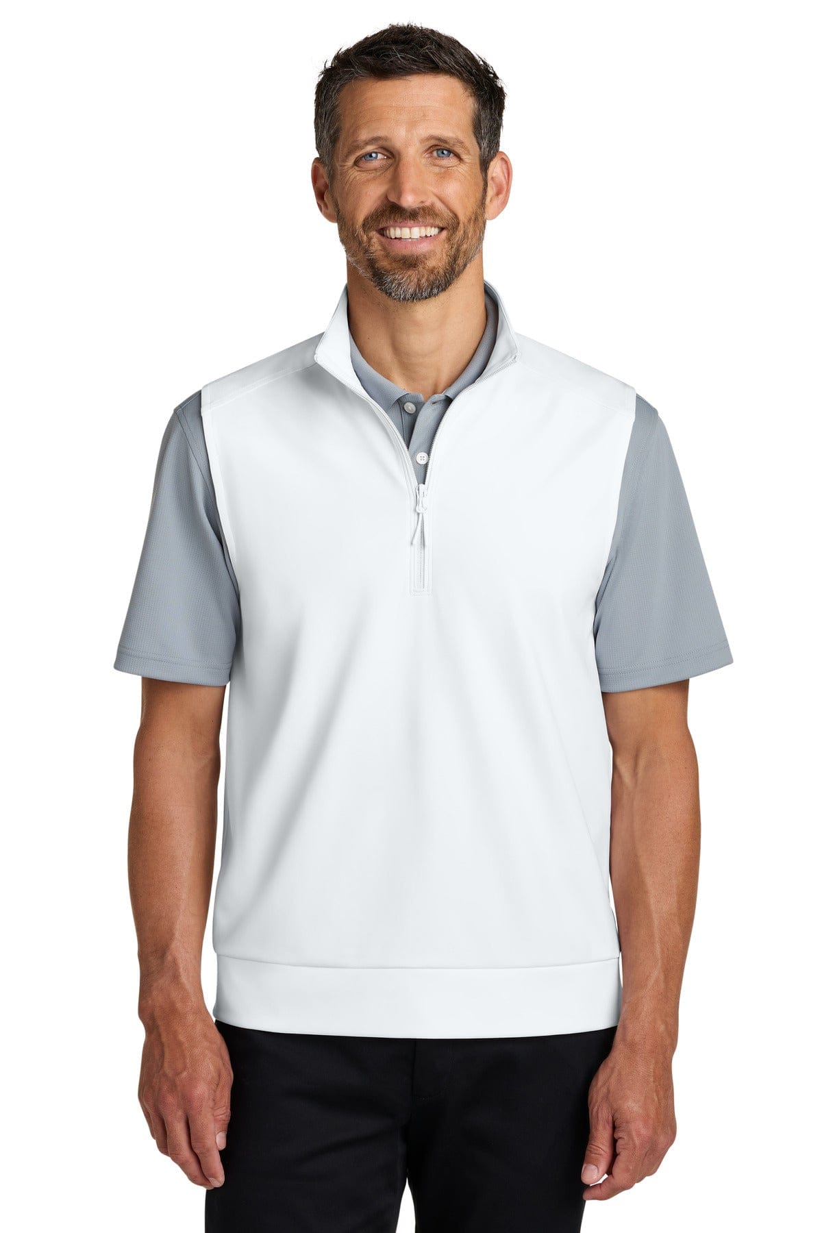 Port Authority C-FREE Double Knit 1/4-Zip Vest K880V in White