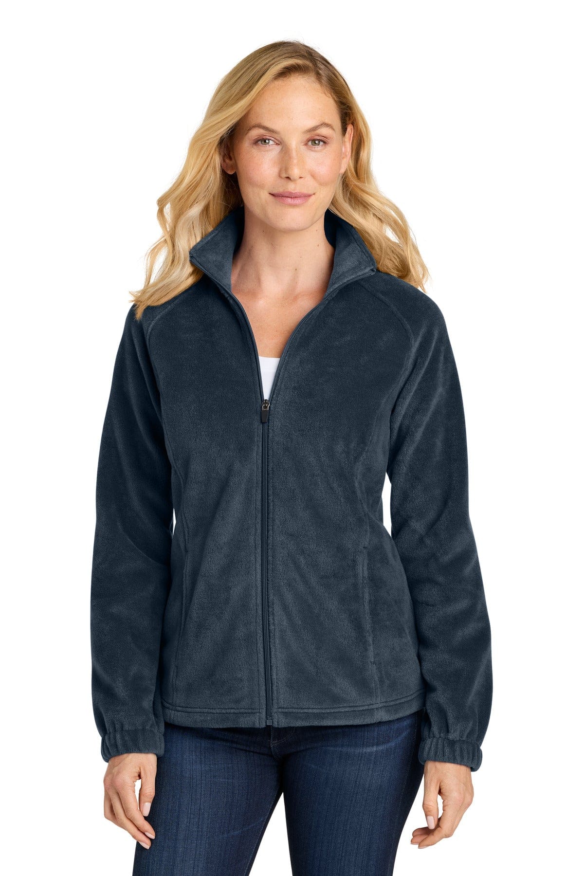 Port Authority Women's Plush Fleece Full-Zip Jacket L190 in Night Navy