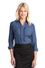 Port Authority Ladies DISCONTINUED  Port Authority ®  Ladies Crosshatch Ruffle Easy Care Shirt. L644