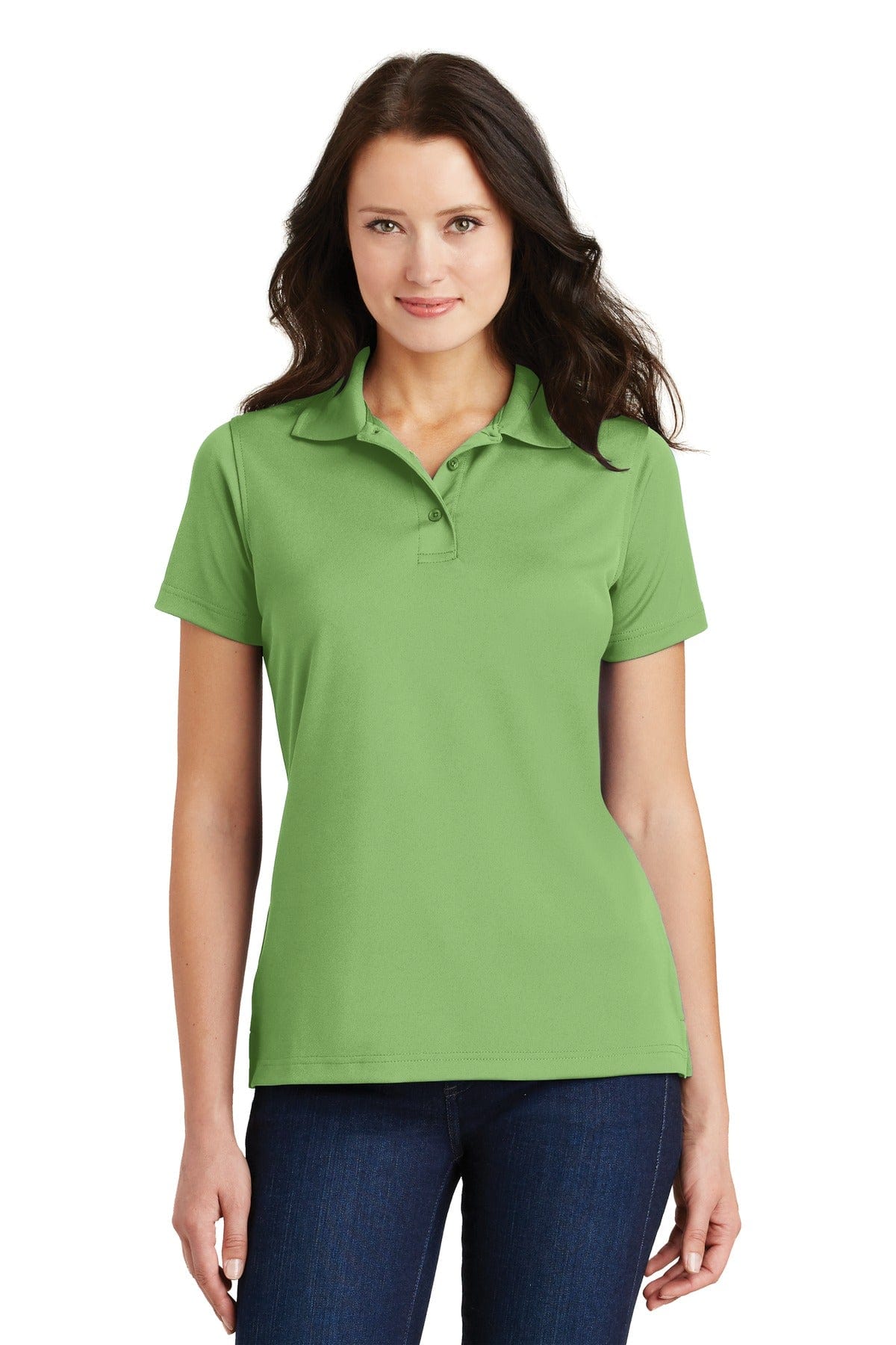 Port Authority Ladies DISCONTINUED  Port Authority® Ladies Poly-Charcoal Blend Pique Polo. L497