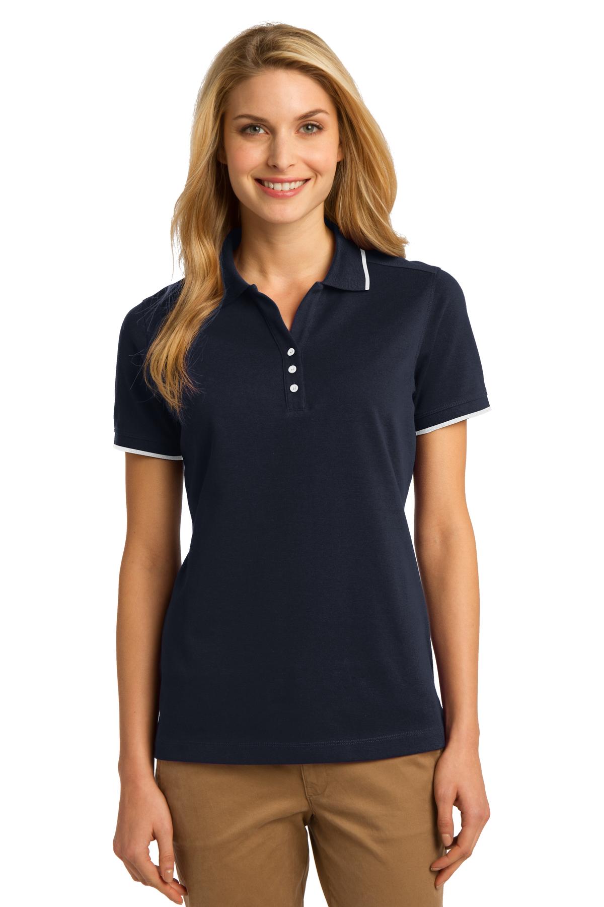 Port Authority Ladies DISCONTINUED  Port Authority ®  Ladies Rapid Dry™ Tipped Polo. L454