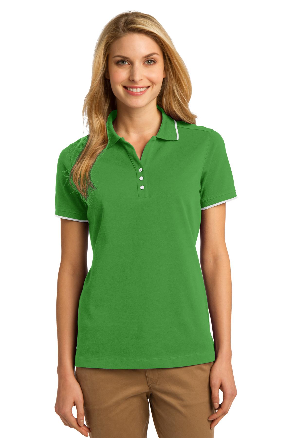 Port Authority Ladies DISCONTINUED  Port Authority ®  Ladies Rapid Dry™ Tipped Polo. L454