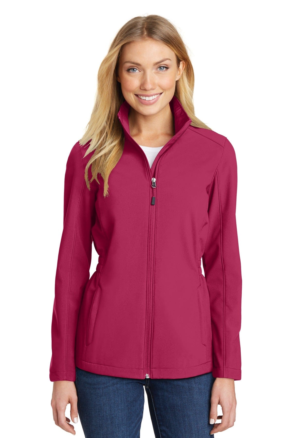 Port Authority Ladies S / Dark Fuchsia DISCONTINUED  Port Authority ®  Ladies Cinch-Waist Soft Shell Jacket. L334