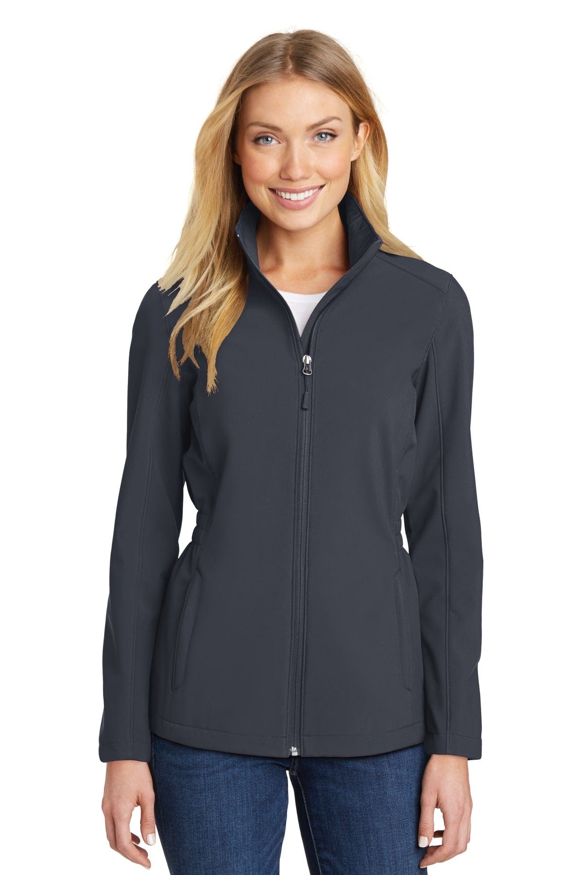 Port Authority Ladies 4XL / Battleship Grey DISCONTINUED  Port Authority ®  Ladies Cinch-Waist Soft Shell Jacket. L334