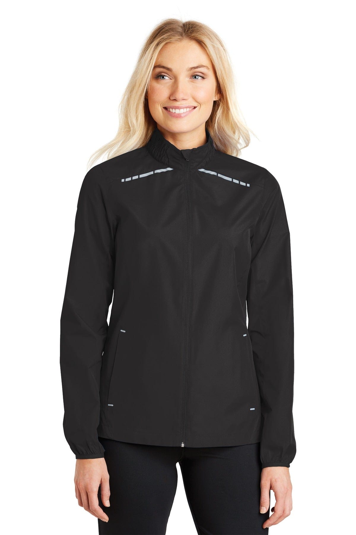 Port Authority Ladies XL / Black DISCONTINUED  Port Authority Ladies Zephyr Reflective Hit Full-Zip Jacket. L345