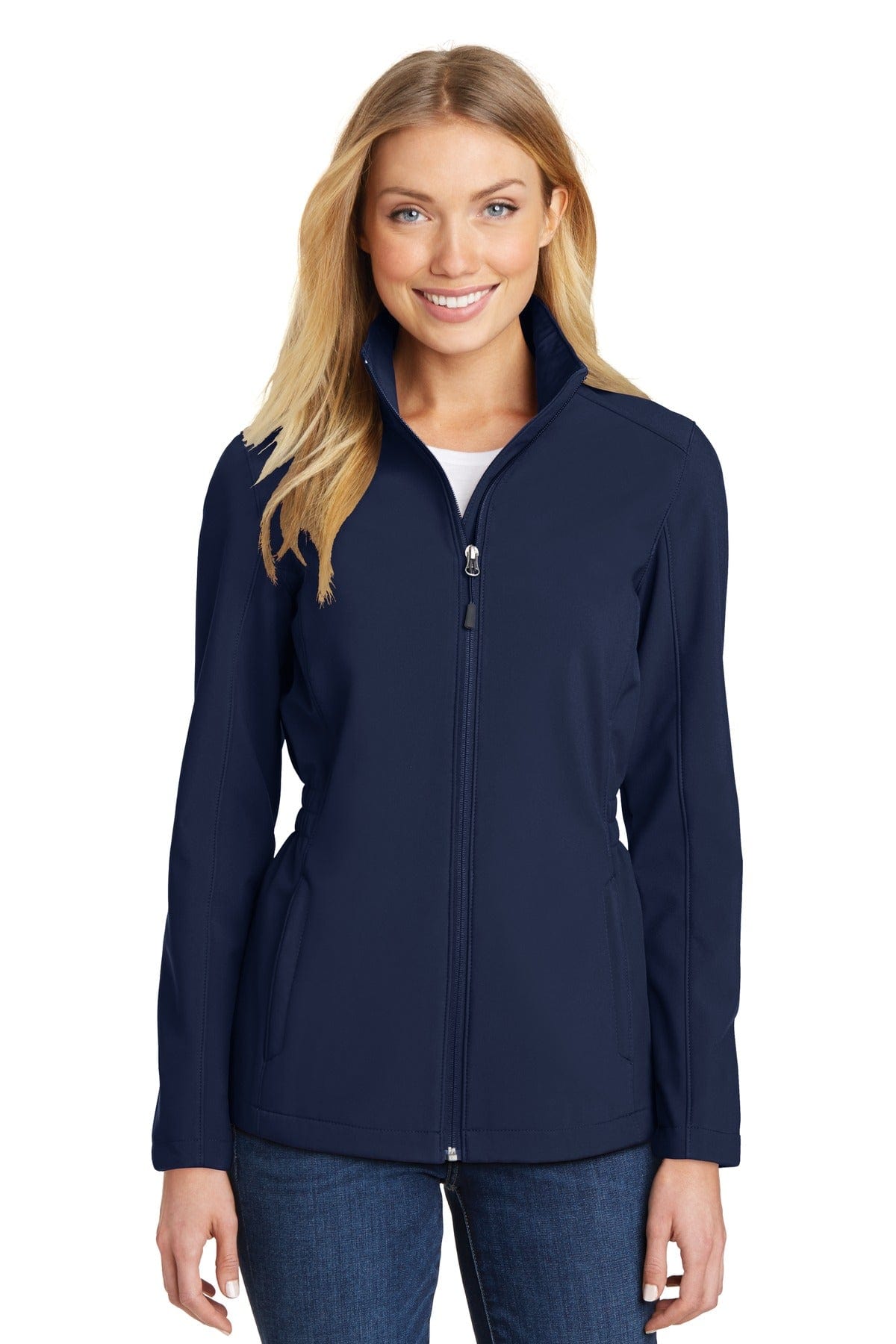 Port Authority Ladies 4XL / Dress Blue Navy DISCONTINUED  Port Authority ®  Ladies Cinch-Waist Soft Shell Jacket. L334