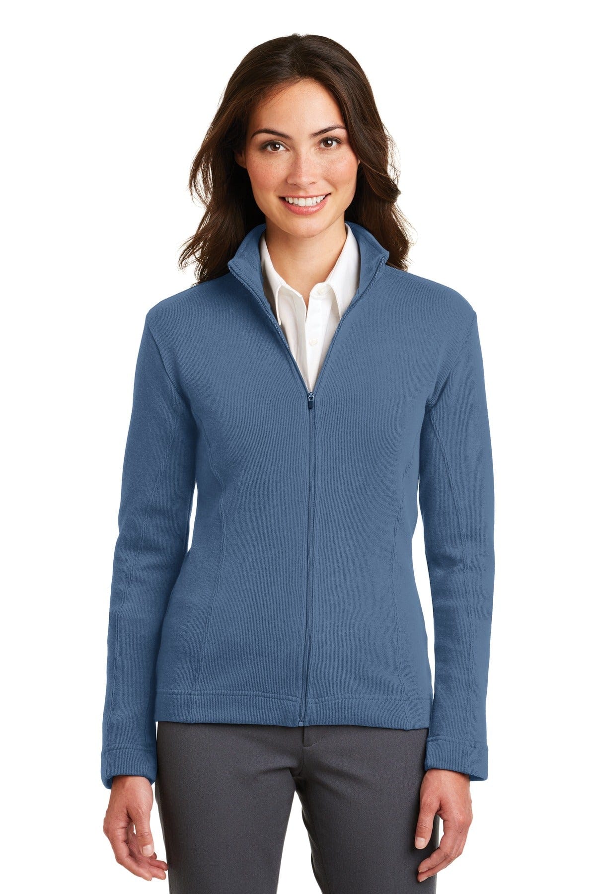 Port Authority Ladies 4XL / Harbor Blue DISCONTINUED  Port Authority ®  Ladies Flatback Rib Full-Zip Jacket.  L221