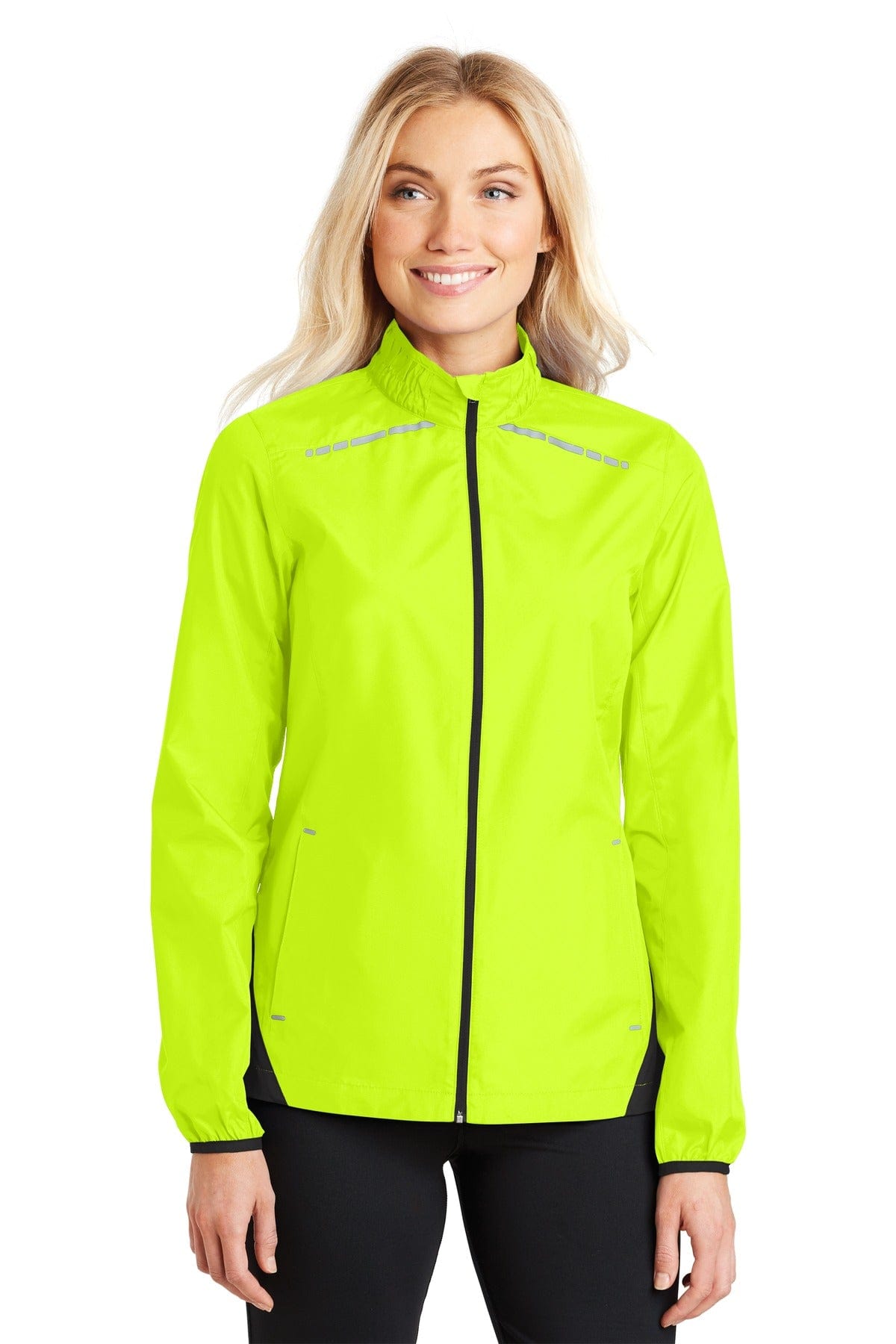 Port Authority Ladies XS / Safety Yellow/ Deep Black DISCONTINUED  Port Authority Ladies Zephyr Reflective Hit Full-Zip Jacket. L345