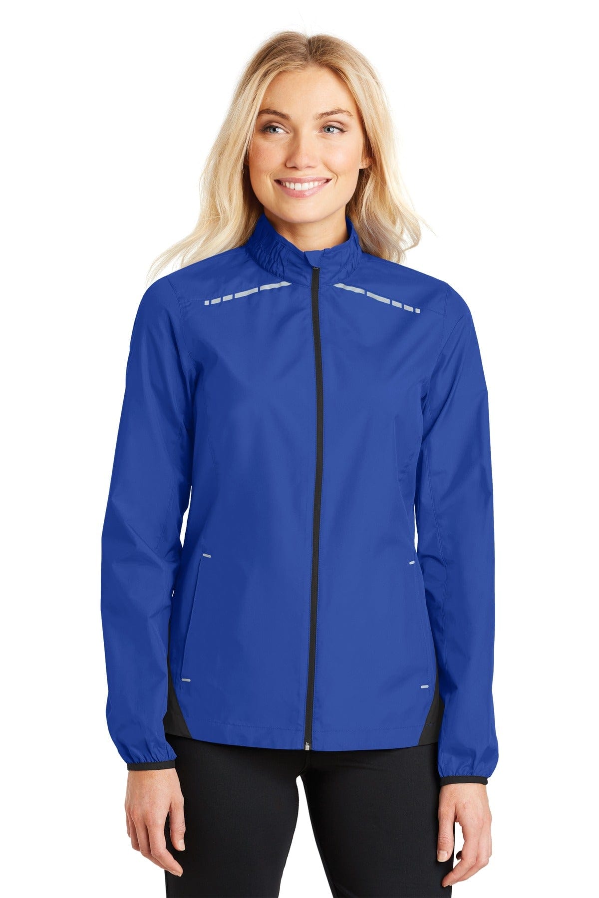 Port Authority Ladies XL / True Royal/ Deep Black DISCONTINUED  Port Authority Ladies Zephyr Reflective Hit Full-Zip Jacket. L345