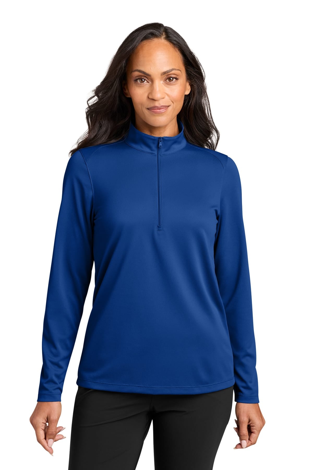 Port Authority LK241 XS / True Royal Port Authority LK241 Women's Wearever Performance Pique 1/4-Zip