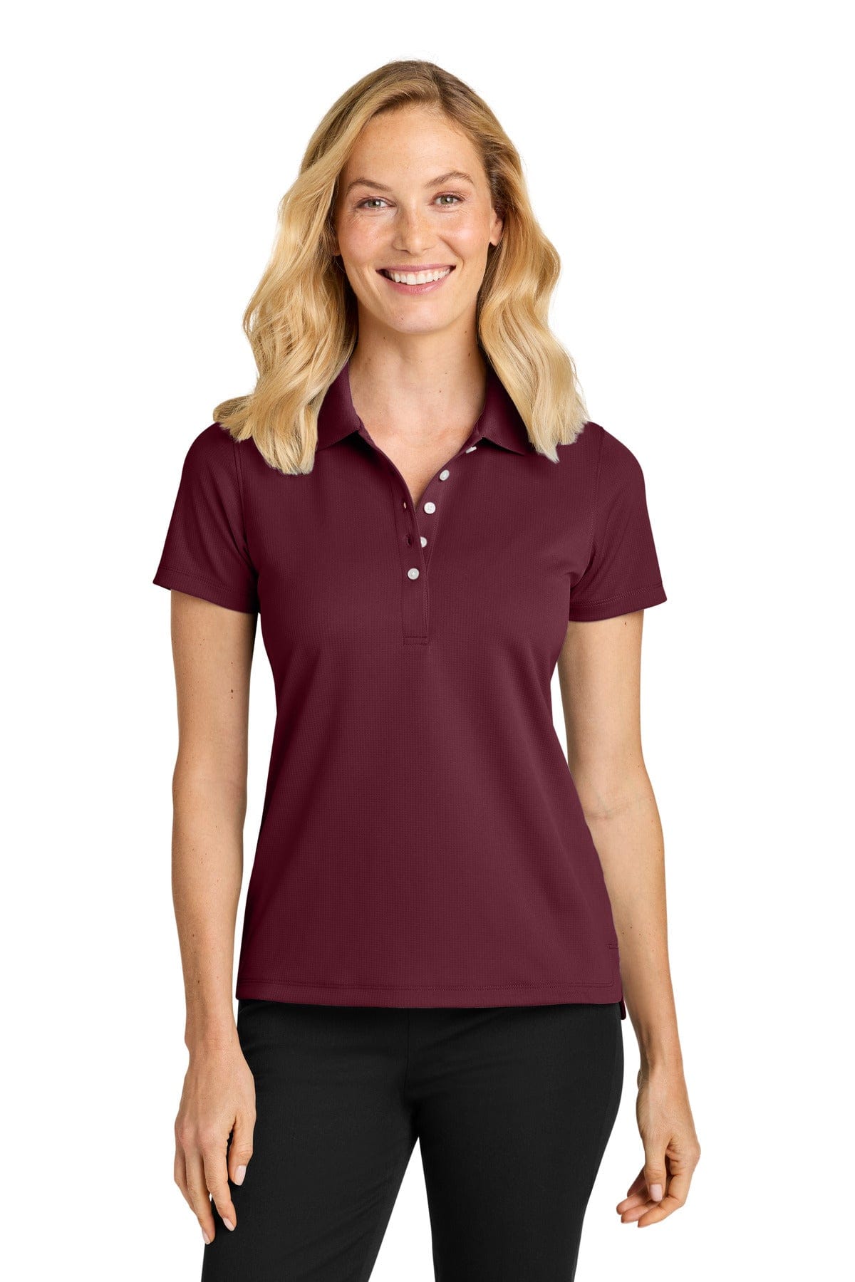 Port Authority Women's Dry Zone Stain-Release Grid Polo LK845 in Club Burgundy