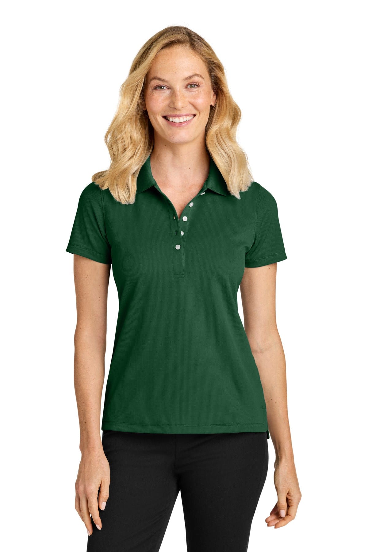 Port Authority Women's Dry Zone Stain-Release Grid Polo LK845 in Hunter Green