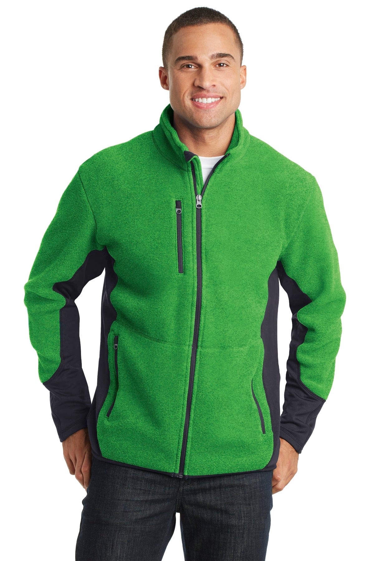 Port Authority Outerwear L / Lime Heather/ Battleship Grey Port Authority®  R-Tek ®  Pro Fleece Full-Zip Jacket. F227