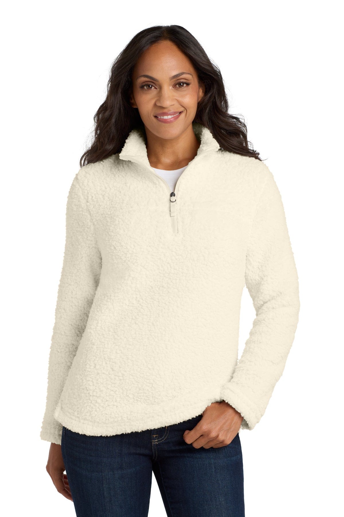 Port Authority Outerwear L / Marshmallow Port Authority L130: Ladies Cozy 1/4-Zip Fleece