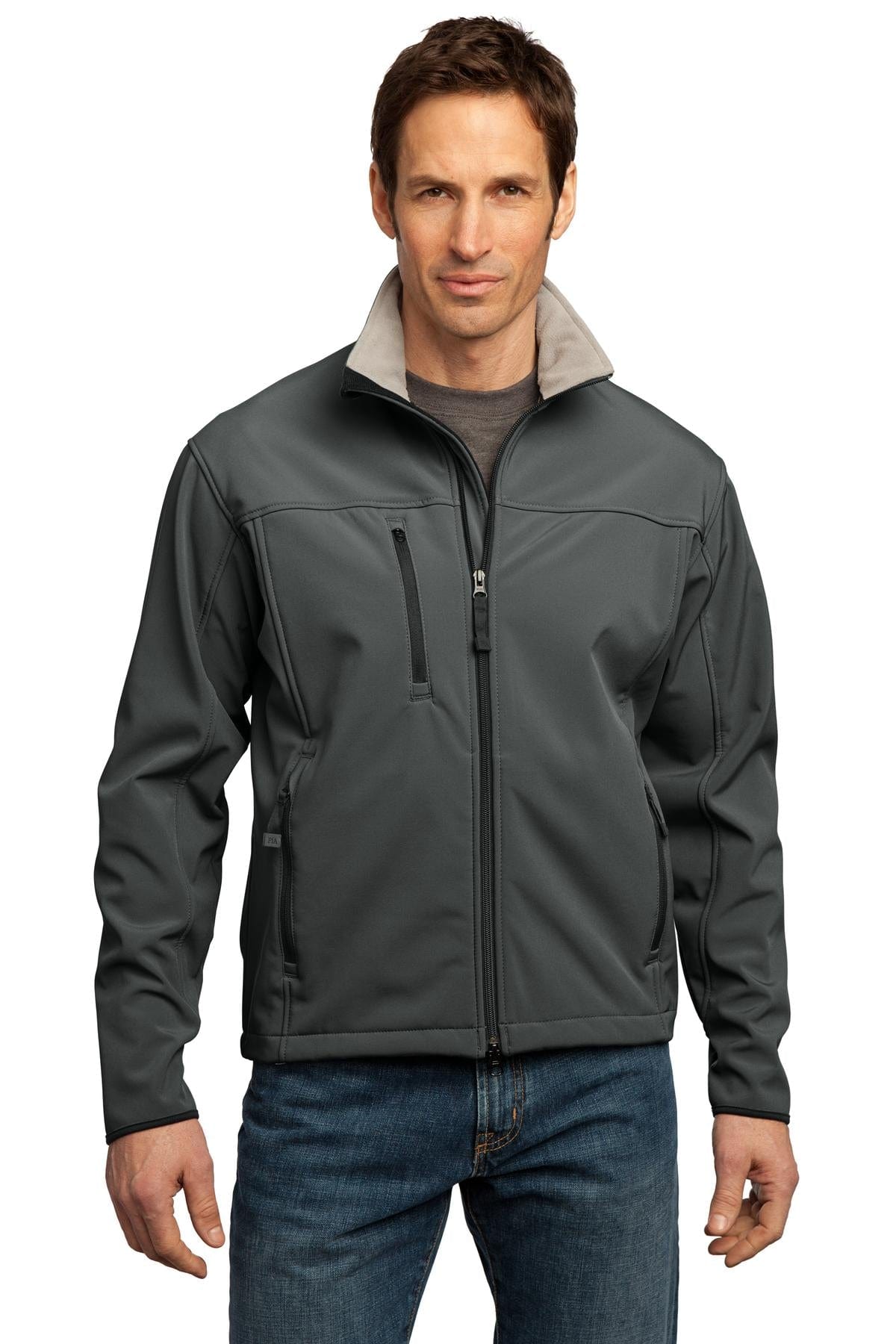 Port Authority Outerwear LT / Smoke Grey/ Chrome Port Authority ®  Tall Glacier ®  Soft Shell Jacket. TLJ790