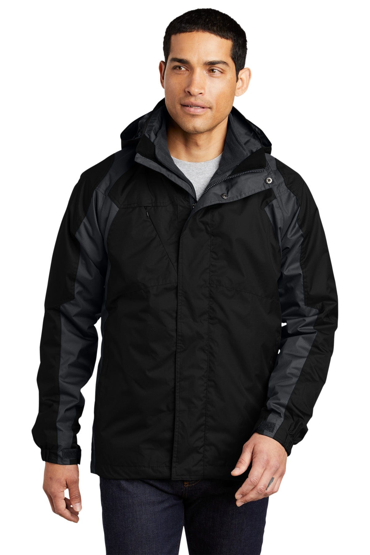 Port Authority Outerwear XS / Black/ Ink Grey Port Authority®  Ranger 3-in-1 Jacket. J310