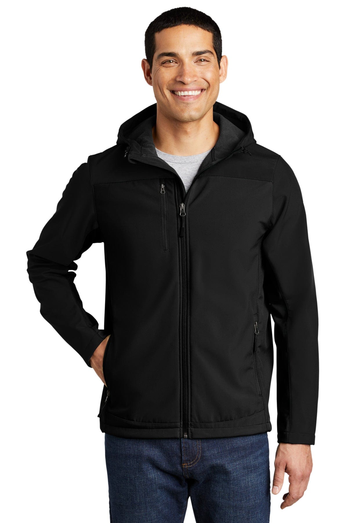 Port Authority Outerwear XS / Black Port Authority®  Hooded Core Soft Shell Jacket. J335