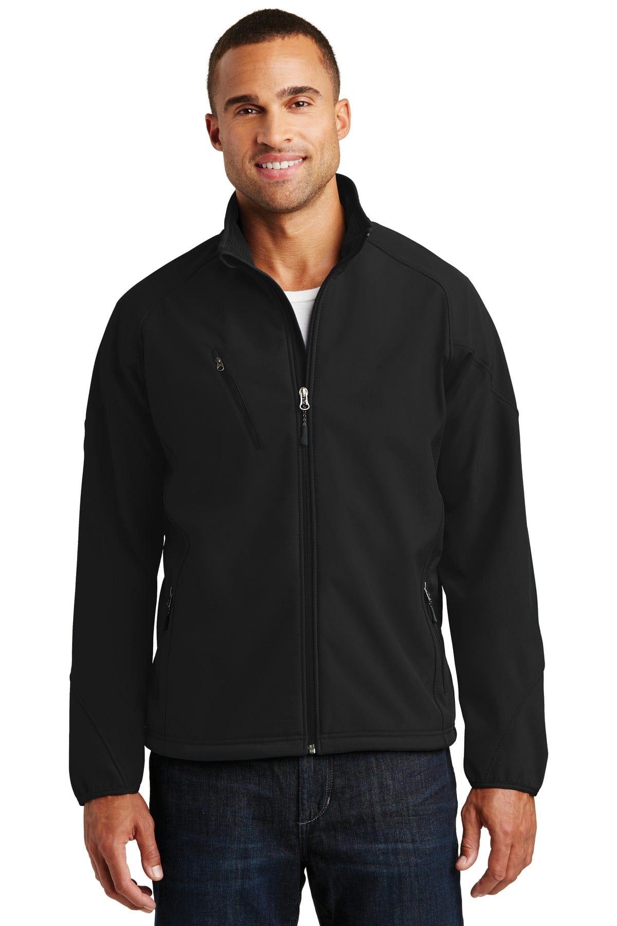 Port Authority Outerwear XS / Black Port Authority®  Textured Soft Shell Jacket. J705