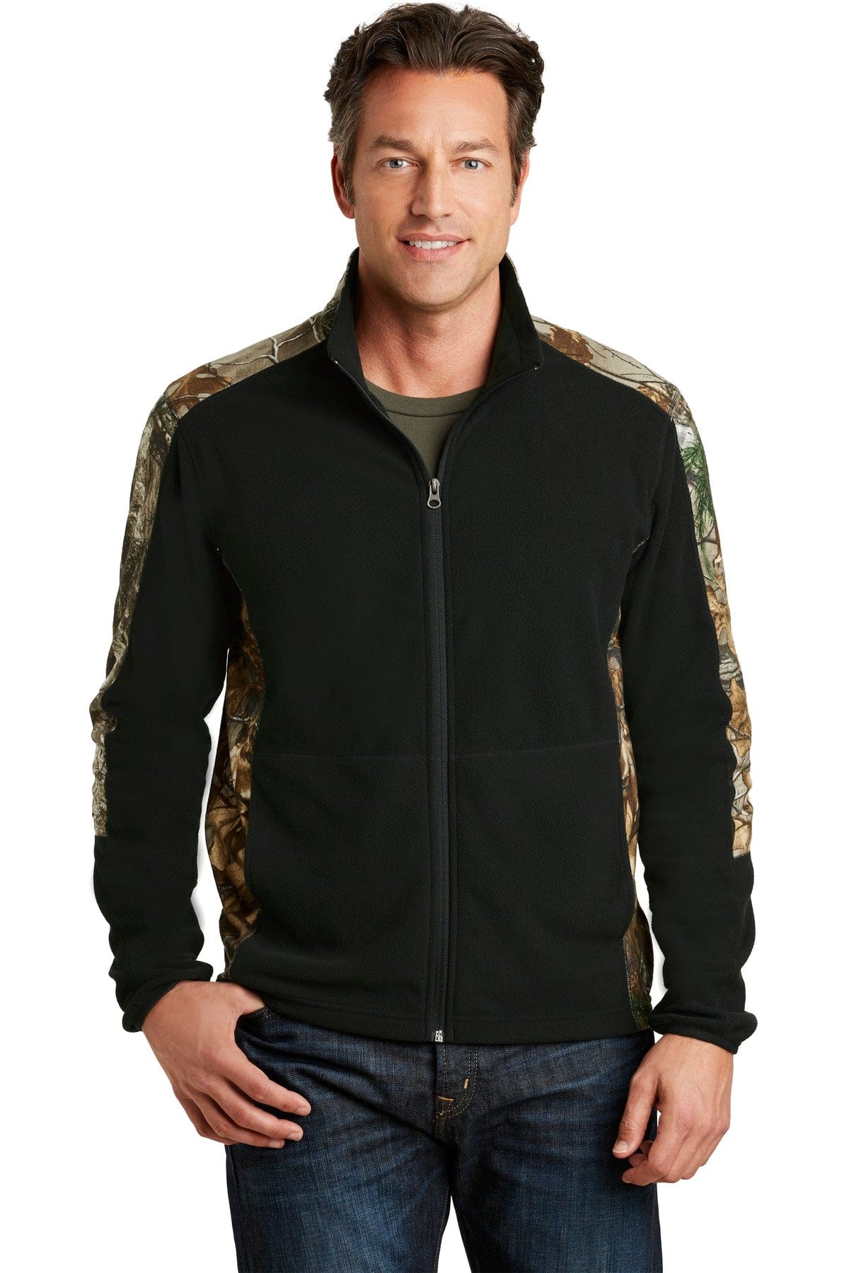 Port Authority Outerwear XS / Black/ Realtree Xtra Port Authority®  Camouflage Microfleece Full-Zip Jacket. F230C