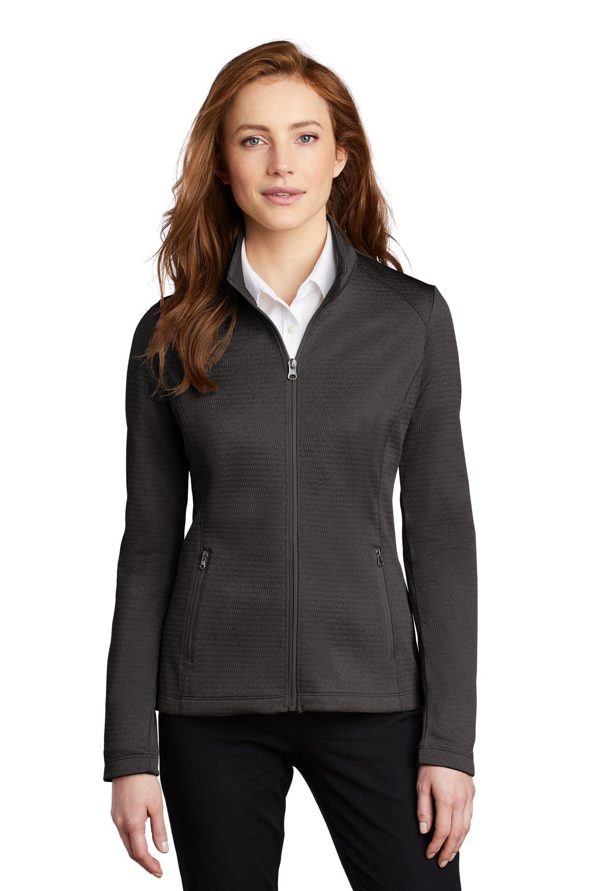 Port Authority Outerwear XS / Dark Charcoal Heather Port Authority  ®  Ladies Diamond Heather Fleece Full-Zip Jacket L249
