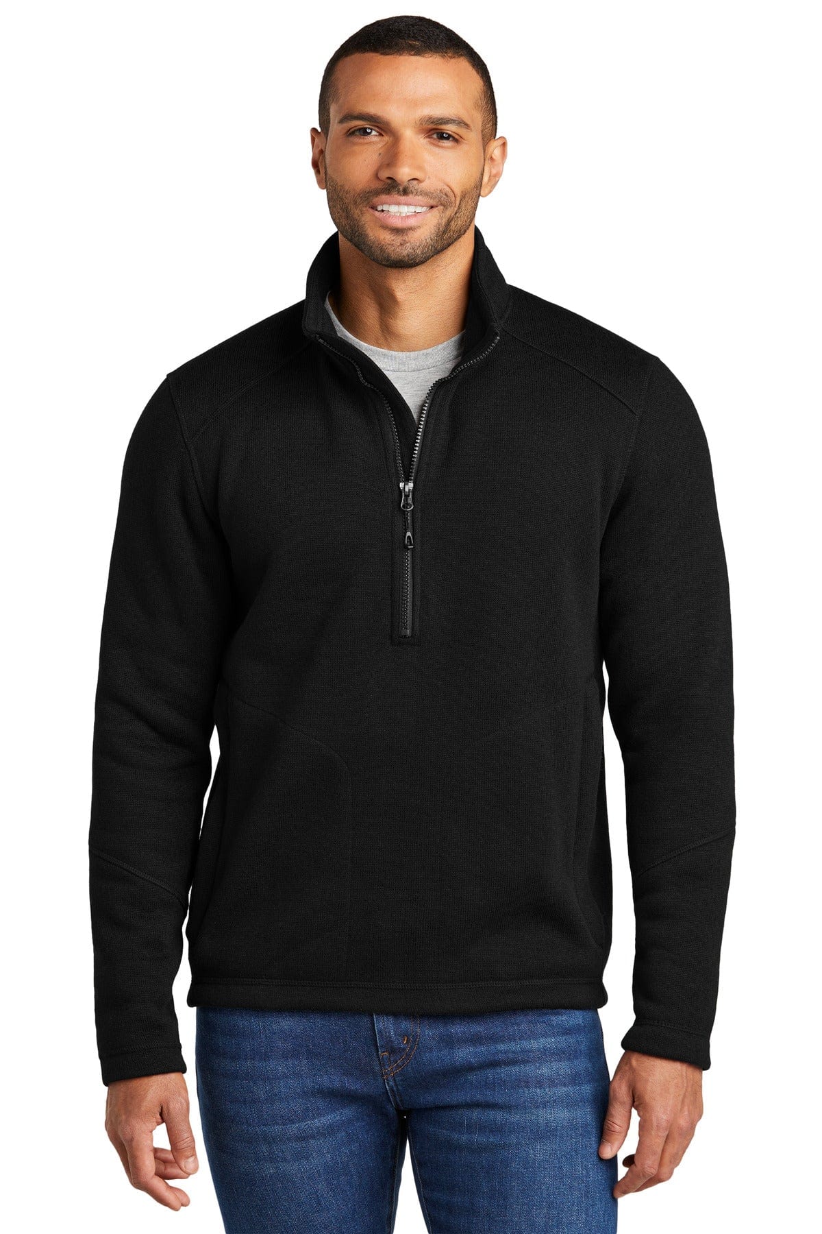 Port Authority Outerwear XS / Deep Black Port Authority F426: Arc Sweater Fleece 1/4-Zip