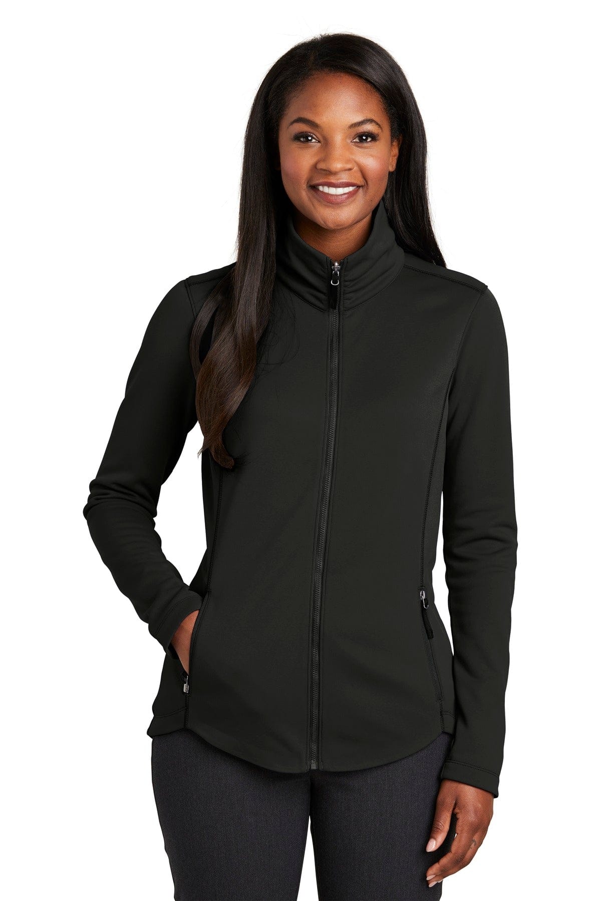 Port Authority Outerwear XS / Deep Black Port Authority Ladies Collective Smooth Fleece Jacket. L904