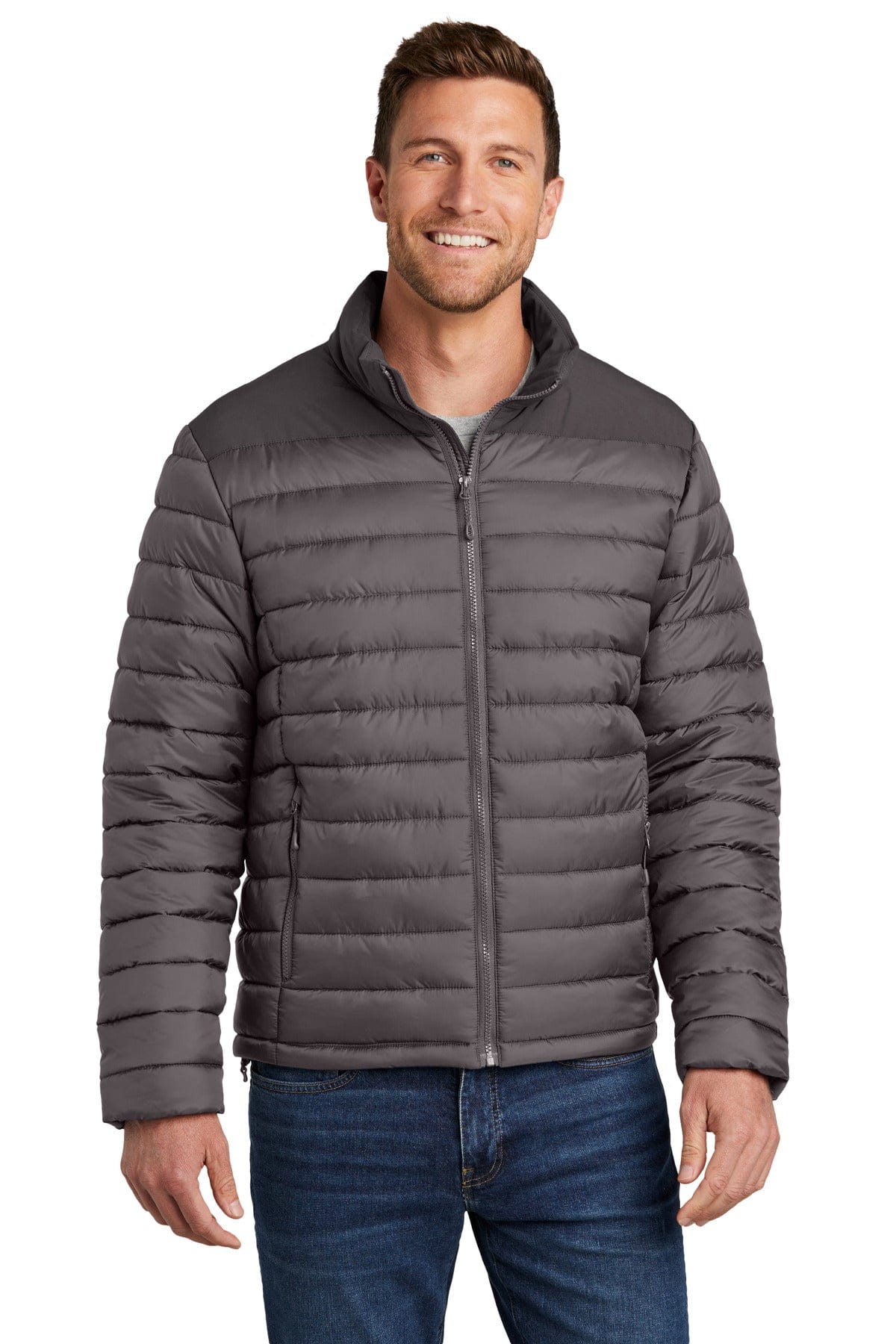 Port Authority Outerwear XS / Deep Smoke/ Grey Smoke Port Authority J364: Horizon Puffy Jacket