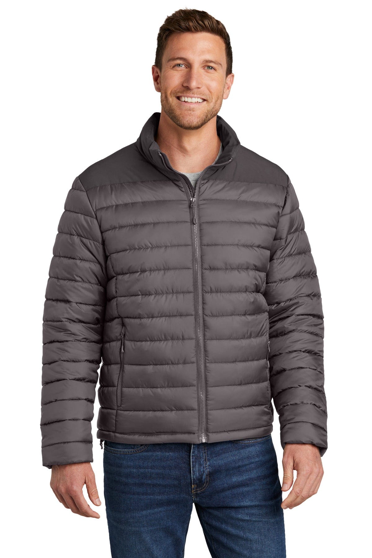 Port Authority Outerwear XS / Deep Smoke/ Grey Smoke Port Authority J364: Horizon Puffy Jacket