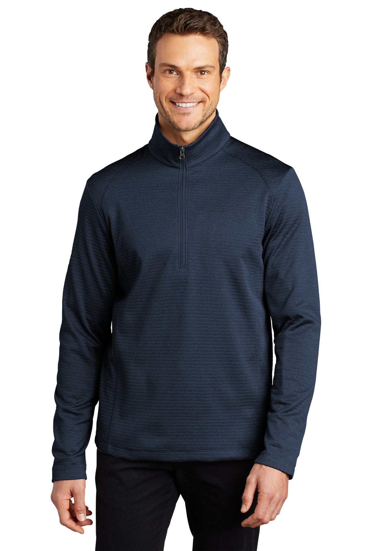 Port Authority Outerwear XS / Dress Blue Navy Heather Port Authority®  Diamond Heather Fleece 1/4-Zip Pullover F248