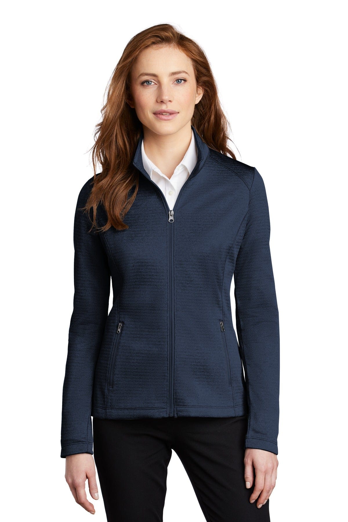 Port Authority Outerwear XS / Dress Blue Navy Heather Port Authority  ®  Ladies Diamond Heather Fleece Full-Zip Jacket L249