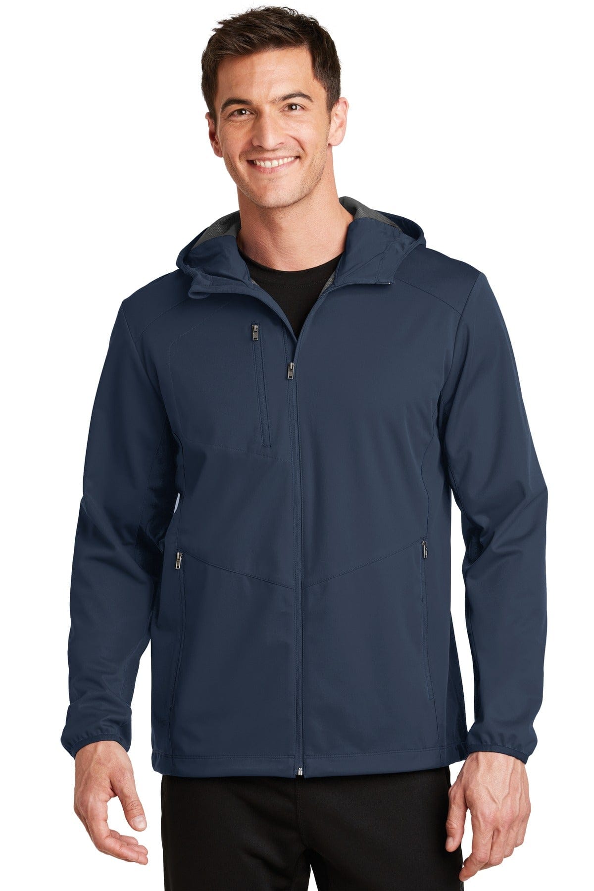 Port Authority Outerwear XS / Dress Blue Navy Port Authority®  Active Hooded Soft Shell Jacket. J719